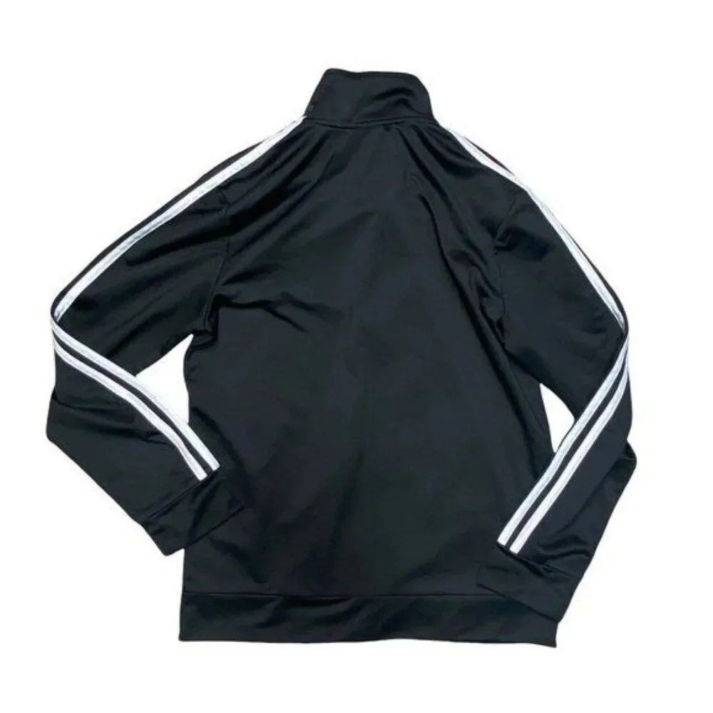 Adidas Boys Large Jacket Black and White